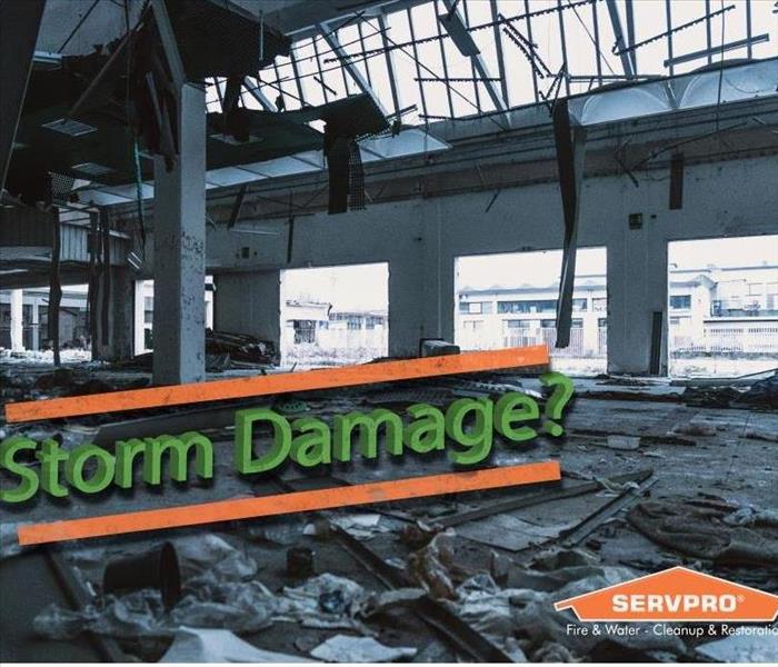 Damage building due to storm 